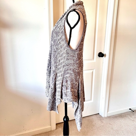 ANTHROPOLOGIE MOTH Lavena Waterfall Open Drape Sweater Vest Cardigan—SZ. XS/S - Picture 7 of 14